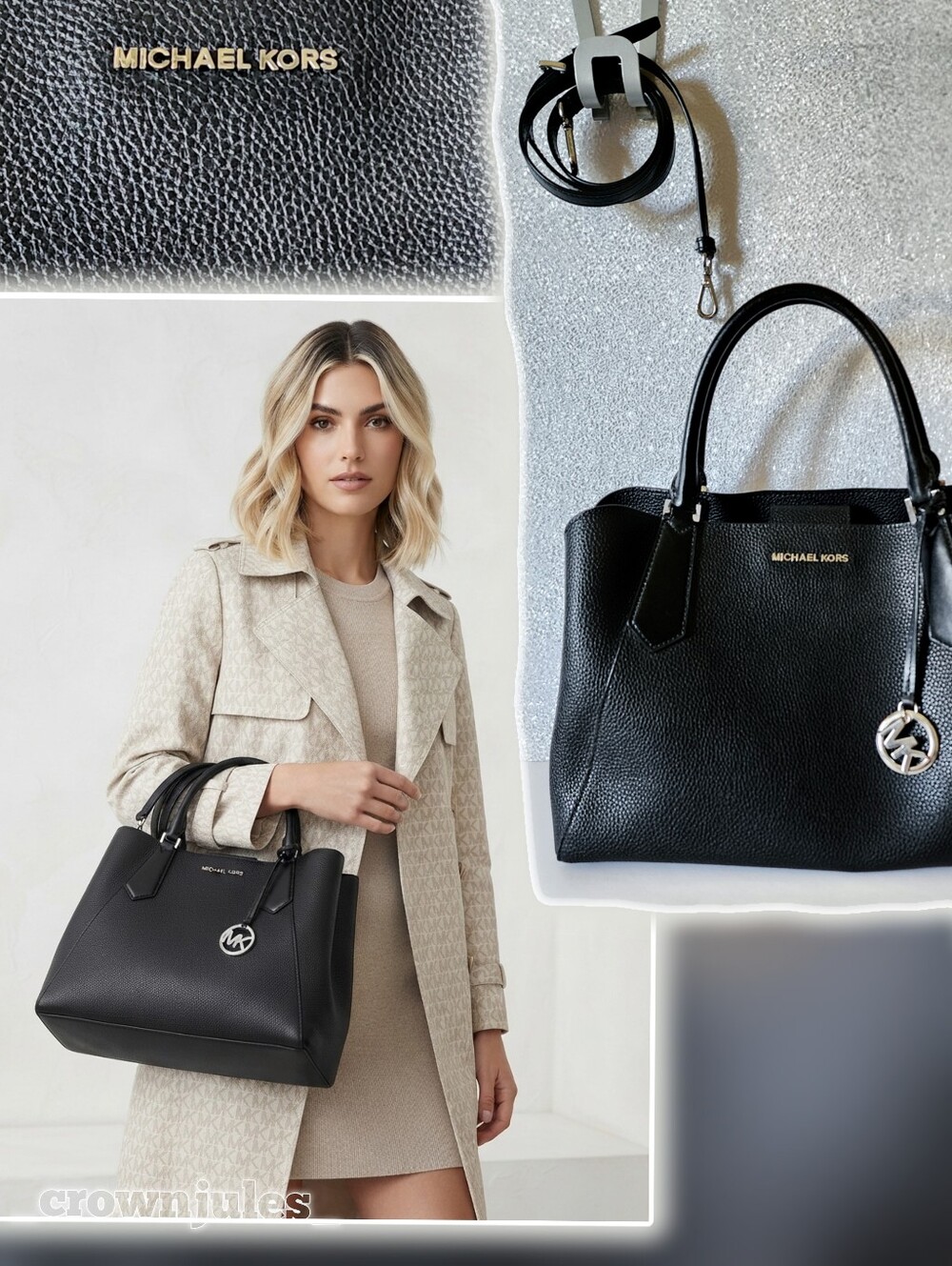 Michael Kors Kimberly Large East/West Leather Satchel